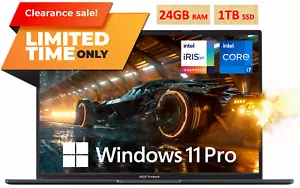 2024 ASUS Vivobook 16" Laptop 10-Core Intel i7-1355U 24GB RAM 1TB SSD Win 11 Pro - Picture 1 of 10