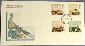 GB 1989 FOOD & FARMING FIRST DAY COVER 4 stamp Post Office FDC Southport Cancel - Picture 1 of 2