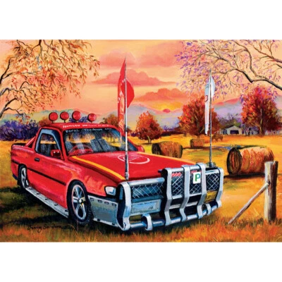 1000pc Blue Opal Red Ute in the Bush Jigsaw Puzzle Family Interactive Toy 12+ - image 1 of 4