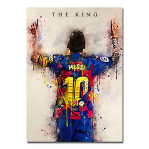 Leo Messi Soccer Poster Sport Art Picture Wall Print Home Room Decor 24x36 inch