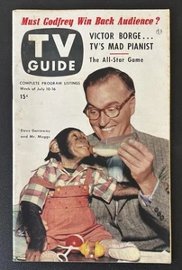 DAVE GARROWAY & Mr. MUGGS 1953 ORIGINAL TV GUILD - NEW ENGLAND EDITION - Picture 1 of 2