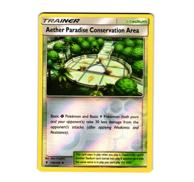 Pokemon Aether Paradise Conservation Area 116/145 SM Guardians Rising Reverse NM - Image 1 of 2