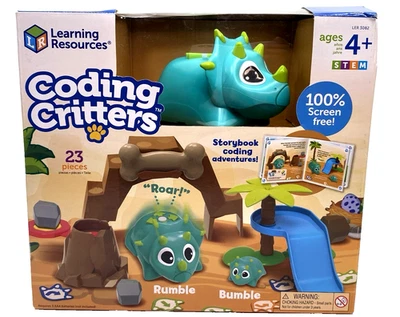 Nuevo en caja Recursos de aprendizaje Codificación Critters Rumble Bumble Dinosaurios STEM Preescolar Foto 1 de 4