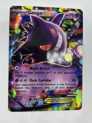Gengar EX 34/119 XY Phantom Forces Ultra Rare Pokemon TCG Authentic 2014 - Image 1 of 2