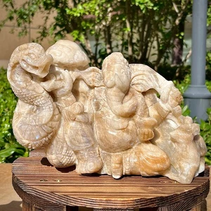 7.26LB Natural Moonlight Stone Hand Carved Skull White Moonlight Spiritual Decor - Picture 1 of 14