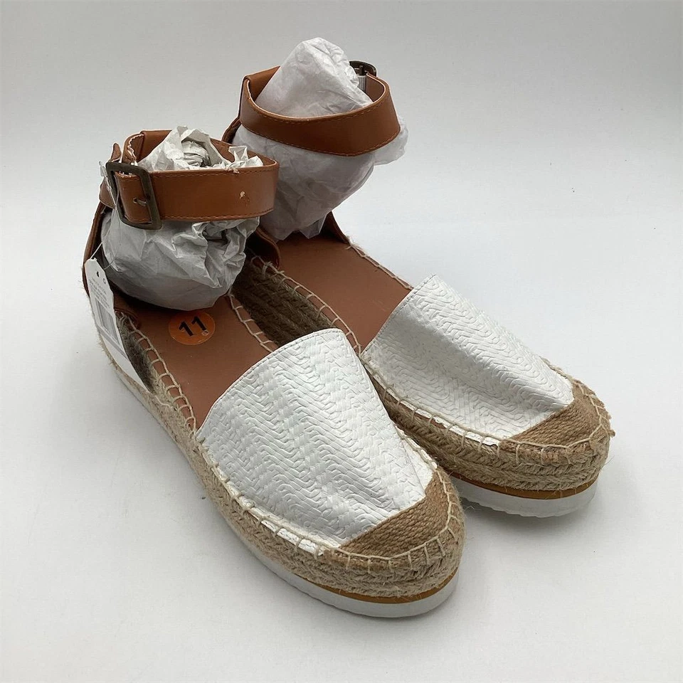 Sandalias de alpargata para mujer Nautica blancas/coñac talla 11 informales de verano Foto 1 de 4