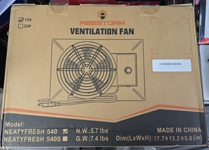 Abestorm 540CFM IP-55 Rated Attic Crawlspace Ventilation Fan 115 Volt  - Picture 1 of 2