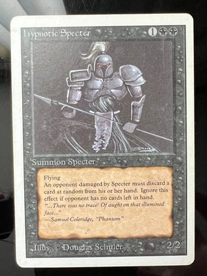 Magic the Gathering MTG Unlimited Hypnotic Specter LP+  (Beta Bob) - Image 1 of 2