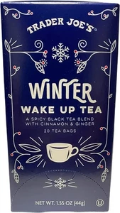 Trader Joe's WINTER WAKE UP TEA 20-Tea Bags Morning Caffine Limited Time BB 7/27 - Picture 1 of 3