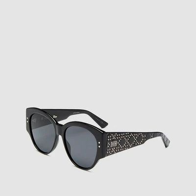 Gafas de sol redondas negras Christian Dior LadyDiorStuds2 8072K para mujer 55/16/140 Foto 1 de 4