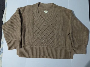  Maeve Anthropologie Pullover Pulli hellbraun Tillie V-Ausschnitt Gr. XL - Bild 1 von 10