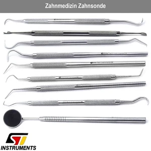 Zahnsonde Zahnsteinkratzer Zahnreiniger Sonde Dental Mundspiegel Zahnmedizin CE - Bild 1 von 12