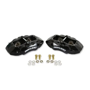 REKUDO RK400-10 Front Disc Brake Calipers - Pair - Black With REKUDO Lettering - Imagen 1 de 10