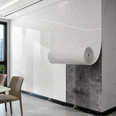 Marble Peel and Stick Thick Wall Panels Floor Tile Marble Pvinyl Flooring Roll - Image 1 of 4