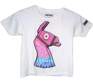 Fortnite Epic Games Loot Llama White Kids T-shirt Size Medium - Picture 1 of 6