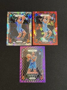 LOT Prizm Cason Wallace 2023 argent rouge glace violet vague Monopoly Rookie #139 - Photo 1/4