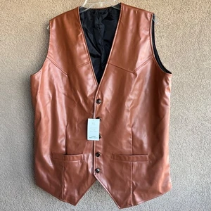 NWT Vest Men’s Sz XL New brown western New Trend suit - Picture 1 of 10