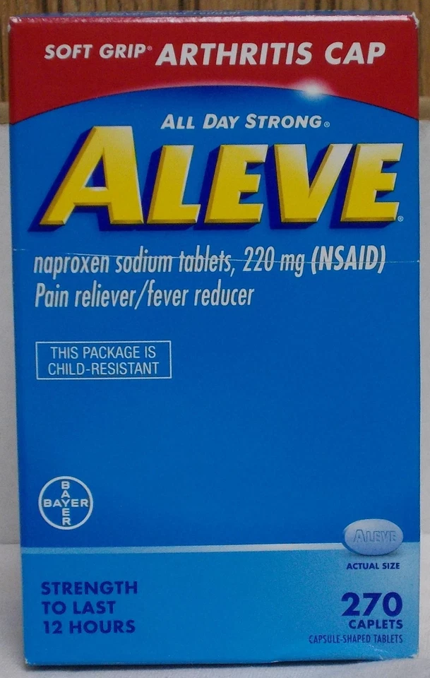 Aleve Arthritis Cap Todo el Día Fuerte 220 mg (AINE Alivio del Dolor/Fiebre 270 Comprimidos Foto 1 de 1
