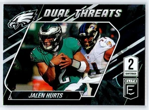 2021 Donruss Elite #DT9 Jalen Hurts Dual Threats Green - Picture 1 of 2