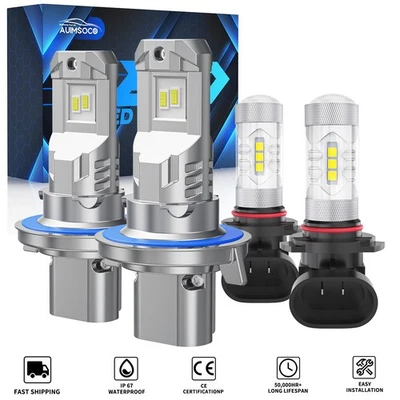 Combo faros LED altos + bajos + kit de luces antiniebla para Dodge Caliber 2007-2009 Foto 1 de 4