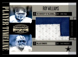 2006 Donruss Gridiron Gear Roy Williams Timeline Jerseys Jumbo Swatch Prime /10 - Picture 1 of 2