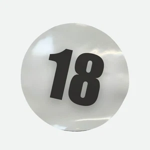 Pair of 12" Magnetic Race Car Number 18 Circular Magnet - Bild 1 von 1