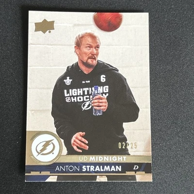 ANTON STRALMAN Midnight #d/25 2017-18 UD Series 1 #166 Free Comb Ship - Image 1 of 2