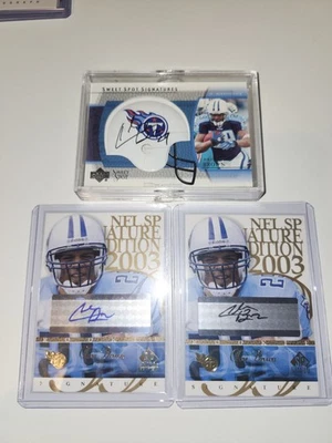Chris Brown 3 Card AUTO lot 2003 SP NFL Signature Edition/Sweet Spot Signatures - Image 1 of 4