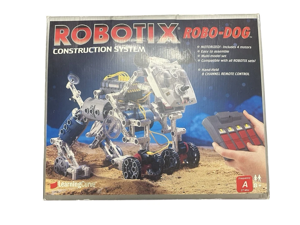 RARE Vintage 1997 Milton Bradley Learning Curve Robotix Robo Dog Robotic Toy CIB - Image 1 of 4