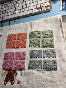 Liberia -1947-CIPEX-New York. Philatelic Exhibitions-4 Blocks of 4 stamps-MNH - Picture 1 of 2