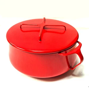 XL Vintage Dansk Kobenstyle Pot, Red Enamel, Jens Quistgaard, JHQ - Picture 1 of 14