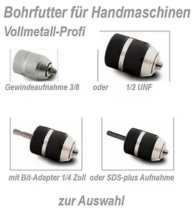 Bohrfutter BAER Schnellspannbohrfutter 1/2 oder 3/8 UNF SDS Kegeldorn Bohrer - Bild 1 von 5