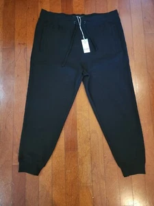 *NWT* NEW! GUESS Men's Logo ES ROY "Jet Black" Jogger Sweatpants - Size XXL - Picture 1 of 4