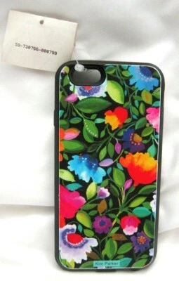 FUNDA FLORAL PREMIUM PARA TELÉFONO IPHONE 6/6S PLUS SILCONE TRIDENT KIM PARKER - ¡NUEVA! Foto 1 de 4