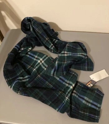 Nuevo Original Gap Clothing Pro Polar Azul, Verde y Blanco Bufanda Suave a Cuadros Foto 1 de 4