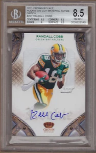 11 2011 Crown Royale GREEN Randall Cobb 2C JSY Patch Auto RC /10 BGS 8.5 NM-MT+ - Picture 1 of 2