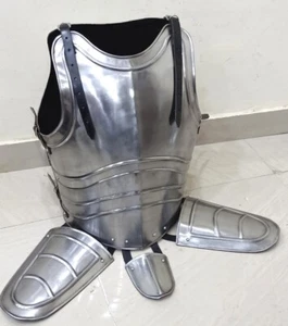 Medieval Armor Breastplate Jacket Chrome Finish - Picture 1 of 3