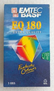 EMTEC / BASF EQ 180 Chrome Videocassette VHS - New old stock - Zdjęcie 1 z 3