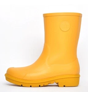 FitFlop WonderWelly Short UK 8 Waterproof Outdoor Wellington Boots Yellow - Picture 1 of 7