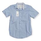 Men's Button Up Shirt, Thomas Sterling Short Sleeve Size Small Cross Hatch Color