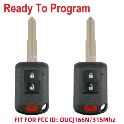 2 Remote Key Fob OUCJ166N 850G-J166N fits Mitsubishi Mirage Lancer Outlander RVR - Imagem 1 de 4