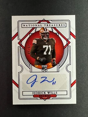 Jedrick Wills 2020 Panini National Treasures Rookie Auto /50 #116 Browns - Image 1 of 2