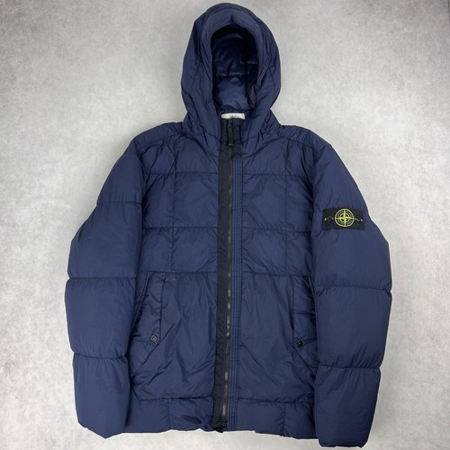 Stone Island Crinkle Reps piumino giacca blu navy 2XL cappotto 3209