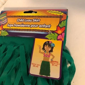 Child Luau Hula Skirt Adjustable 19.5 Inches Length 31.75 Inches Waistline Age3+ - Picture 1 of 12