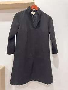 Tuckernuck Womens S Black Suede Stretch Clifton Shift Mini Dress Long Sleeve - Picture 1 of 7