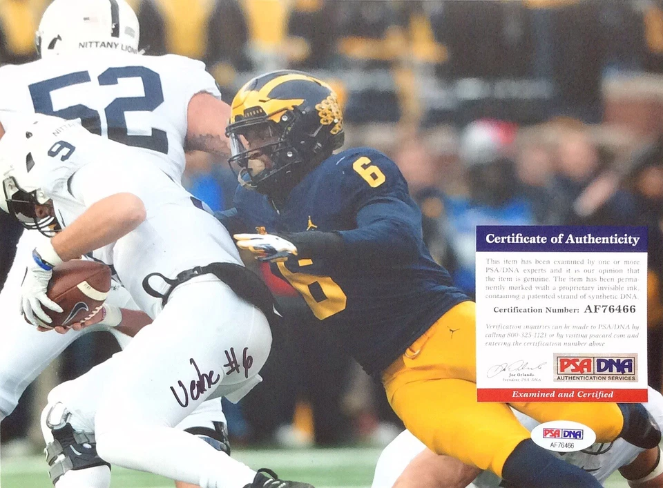 JOSH UCHE SIGNED AUTOGRAPH MICHIGAN WOLVERINES 8X10 PHOTO PSA/DNA COA GO BLUE! - Image 1 of 1