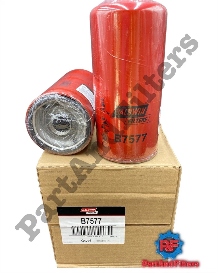 Filtro giratorio lubricante Baldwin B7577 reemplazar Caterpillar 9Y4468, 3304232 (paquete de 6) Foto 1 de 2