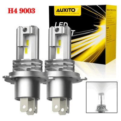 AUXITO H4 9003 LED Faros Bombillas Super Blanco 40000LM Kit Luz Alta Baja CANBUS Foto 1 de 4