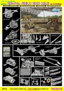 Pistola de campo británica Dragon 6774 1/35 25 piezas Mk.II con kit inteligente de lija - Imagen 1 de 1
