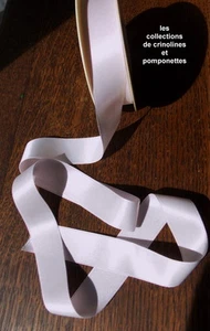 RUBAN DE SATIN COULEUR PERLE NACREE LARGEUR 2.5 CM VENDU PAR MULTIPLES DE 2 M* - Picture 1 of 1